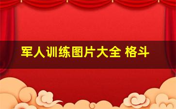 军人训练图片大全 格斗